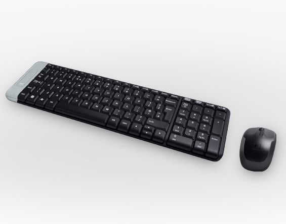 Logitech Wireless Combo MK220 näppäimistö Sisältää hiiren Koti USB Portugali Musta