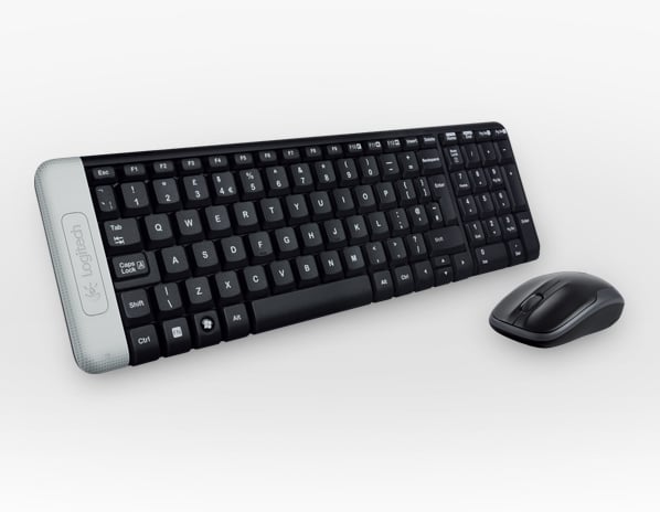 Logitech Wireless Combo MK220 näppäimistö Sisältää hiiren Koti USB Portugali Musta