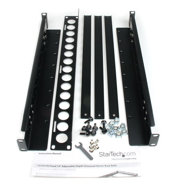 StarTech.com 1U dybdejusterbare 19\" serverrackskinner - Universelle rackskinner - Rackskinne