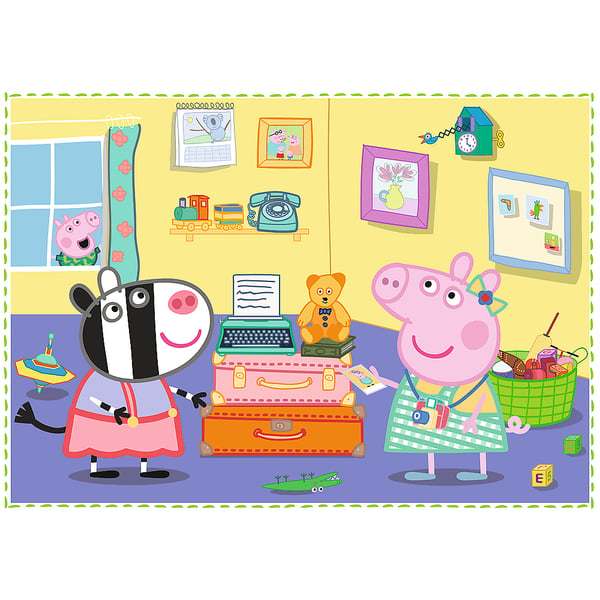 Peppa Pig Holiday reccolection Puslespil 12 stk Tegnefilm