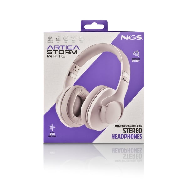NGS ARTICA STORM WHITE Headset Kabel & trådløs Opkald/Musik/Sport/Hverdag Bluetooth Hvid