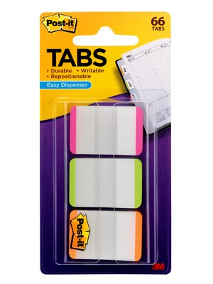3M 686L-PGO flikregister Tomma registerflikar Grön, Orange, Rosa, Vit