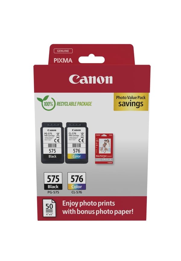 Canon 5438C004 mustekasetti 2 kpl Alkuperäinen Musta, Syaani, Magenta, Keltainen