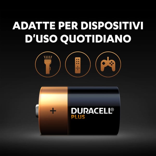 Duracell Plus Engangsbatteri D Alkaline