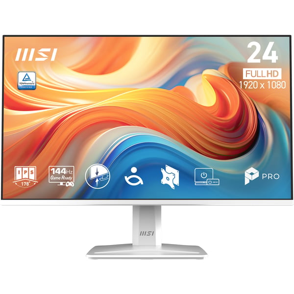 MSI Pro MP243W E14 computerskærm 60,5 cm (23.8") 1920 x 1080 pixel Fuld HD LCD Hvid MSI Pro MP243W E14 computerskærm 60,5 cm (23.8") 1920 x 1080 pixel Fuld HD LCD Hvid