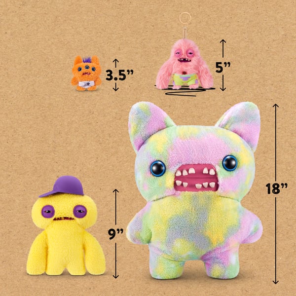 Hug-A-Lumps Fuggler SpongeBob 13 cm Licenseret Nøglering Sortiment