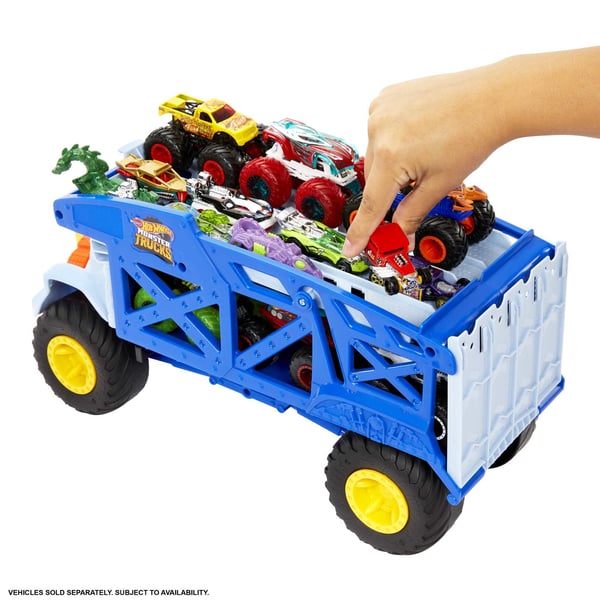 Hot Wheels Monster Trucks Monster Mover-næsehornstransportvogn, gave til børn fra 3 år