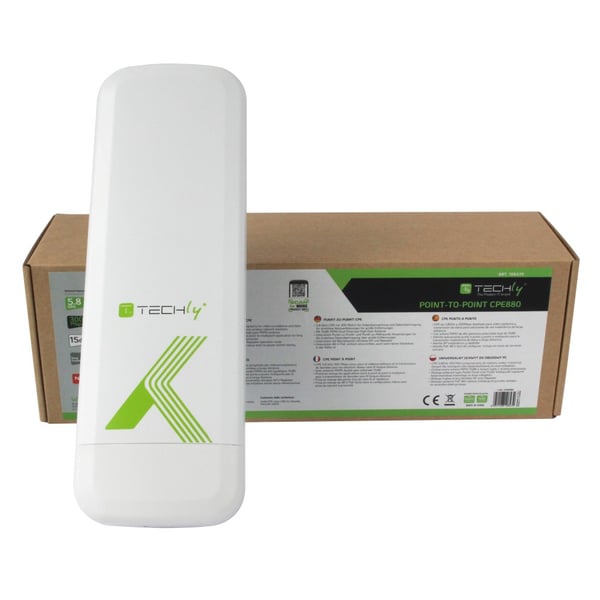 Techly I-WL-CPE880 WLAN-tukiasema 300 Mbit/s Valkoinen Power over Ethernet -tuki