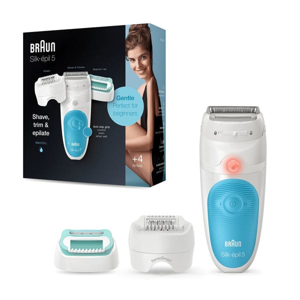Braun Silk-épil 5 81706331 epilatorer 28 pincetter Vit, Turkos