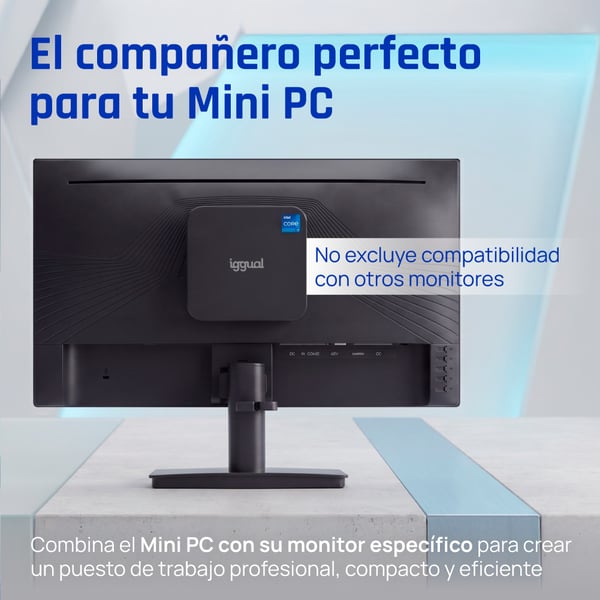 iggual Teseracto Pro Intel® Core™ i5 i5-1235U 16 GB DDR4-SDRAM 512 GB SSD Mini PC Mini-PC Svart