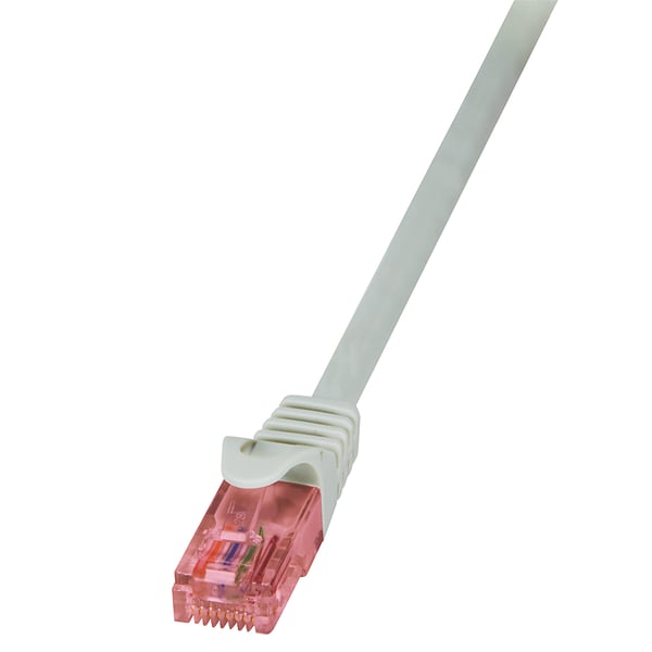 LogiLink 1m Cat.6 U/UTP netværkskabel Grå Cat6 U/UTP (UTP)