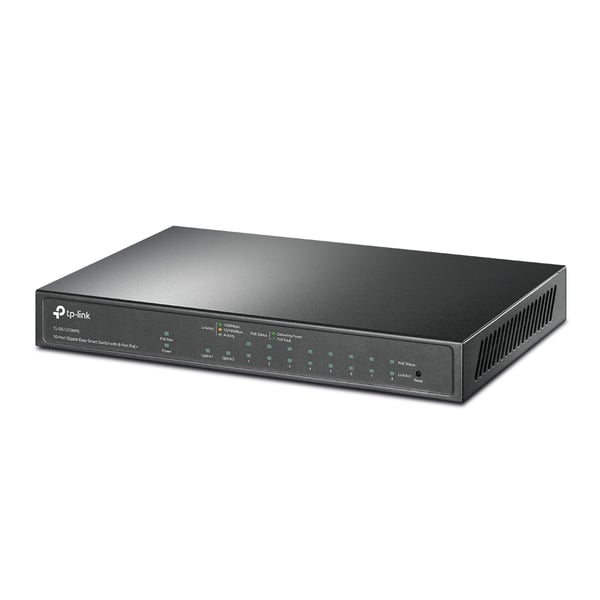 TP-Link TL-SG1210MPE nätverksswitchar hanterad L2 Gigabit Ethernet (10/100/1000) Strömförsörjning via Ethernet (PoE) stöd Svart