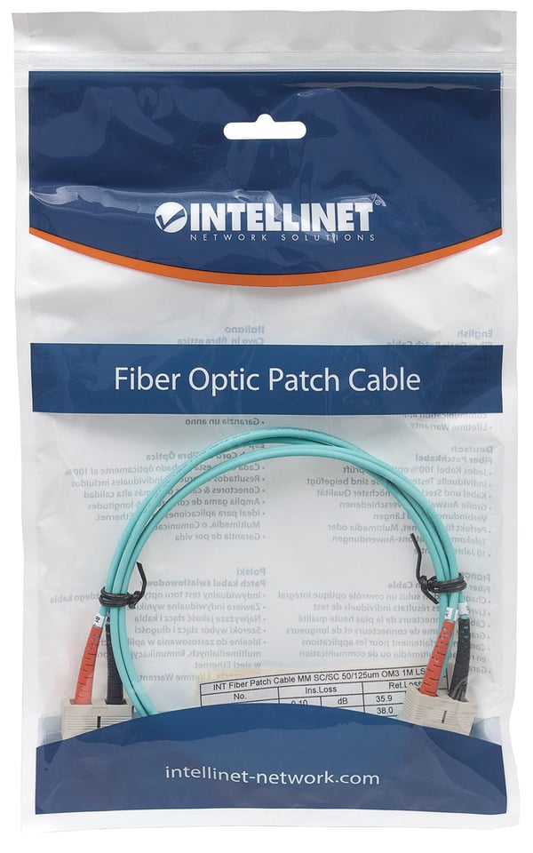 Intellinet 750837 InfiniBand och fiberoptisk kabel 2 m SC Aqua