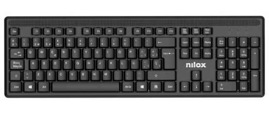 Nilox NXKMWE011 tangentbord Mus inkluderad Kontor RF Trådlös Spansk Svart