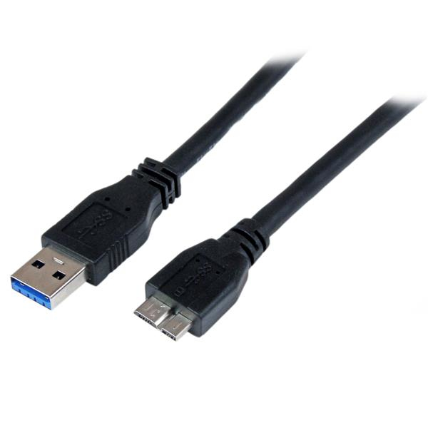 StarTech.com USB3CAUB1M USB-kabel USB 3.2 Gen 1 (3.1 Gen 1) 1 m USB A Micro-USB B 5 Gbit/sek. Sort