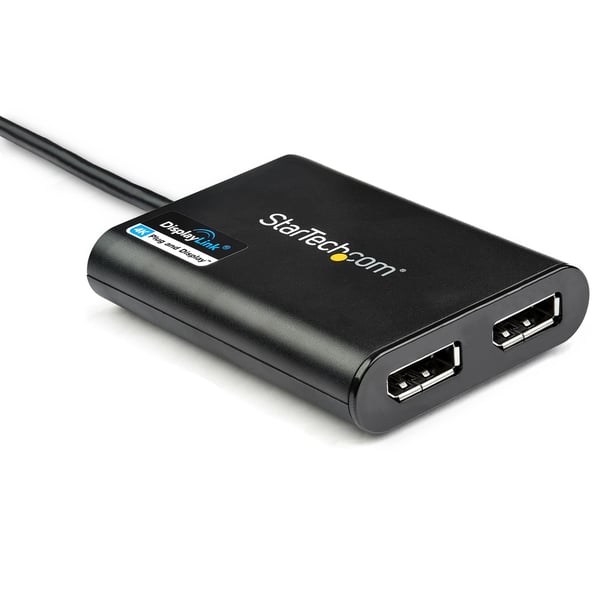 StarTech.com USB 3.0 til Dobbelt DisplayPort Adapter 4K 60Hz, DisplayLink Certificeret, Video Konverter med