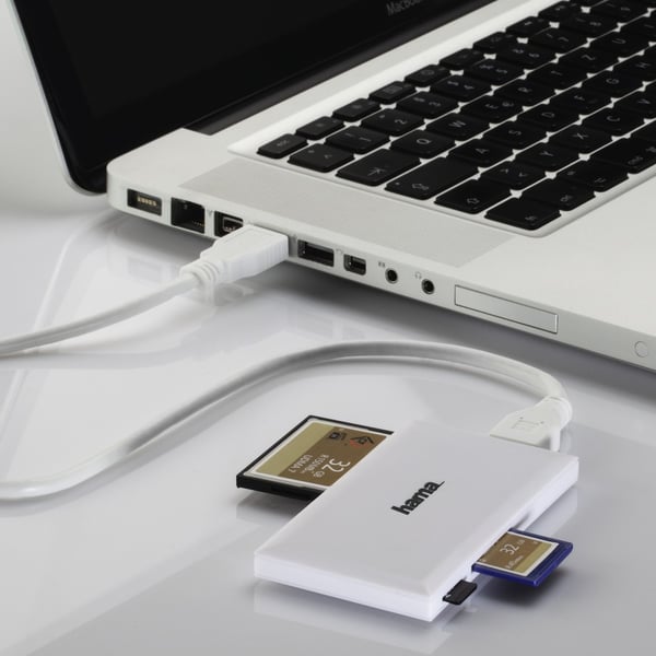 Hama 00181017 kortläsare USB 3.2 Gen 1 (3.1 Gen 1) Vit