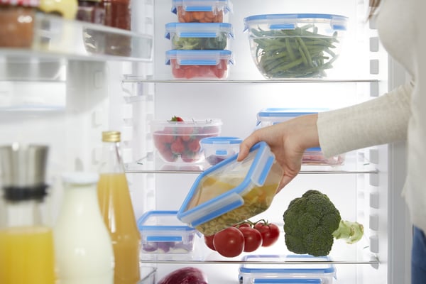 Tefal MasterSeal N10307 Rektangulär Låda 0,8 l Blå, Transparent 5 styck
