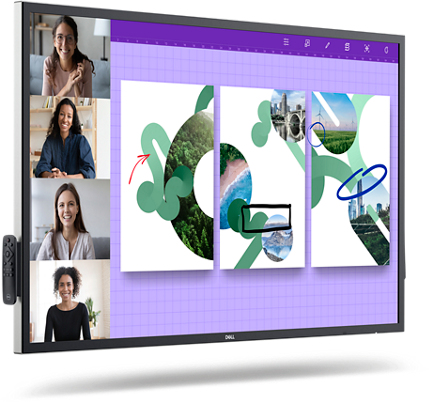DELL P5524QT Interaktiv plattskärm 139,7 cm (55") LCD 350 cd/m² 4K Ultra HD Svart Pekskärm