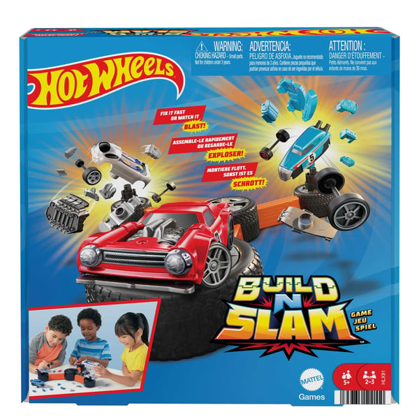 Mattel Games HOT WHEELS BUILD ’N SLAM SPEL