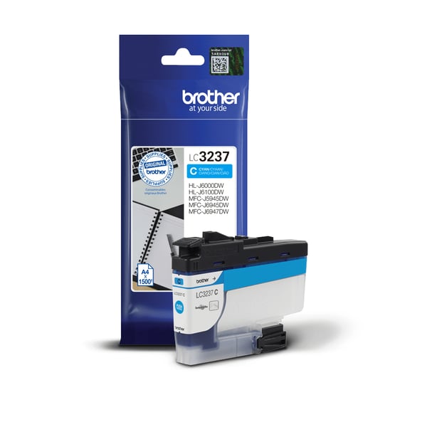 Brother LC3237C - Cyan - original - Blækpatron