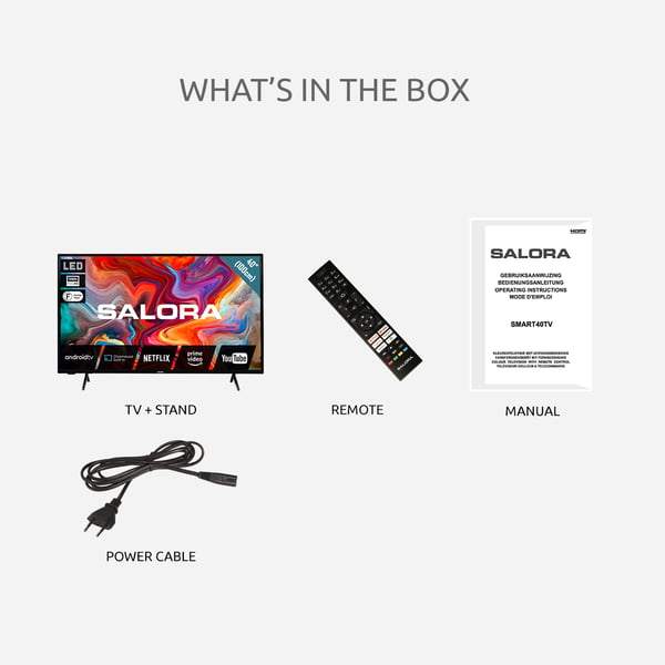 Salora SMART40TV TV 101,6 cm (40") Fuld HD Smart TV Wi-Fi Sort 250 cd/m²
