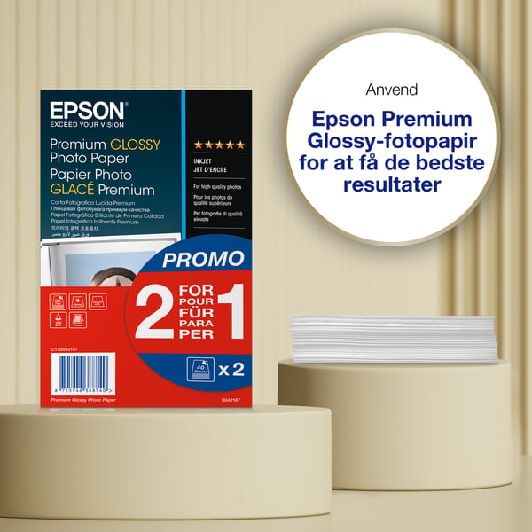 Epson Premium blankt fotopapir, (100 x 150 mm), 255 g/m2, 80 ark