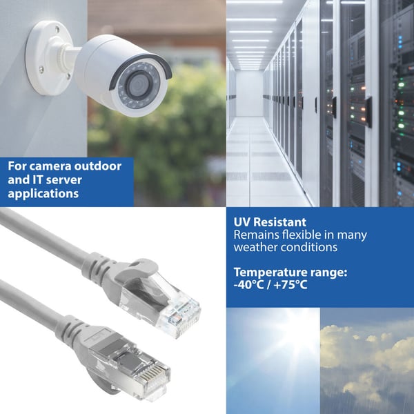 ACT FC1015 netværkskabel Grå 15 m Cat6a U/UTP (UTP) Rund