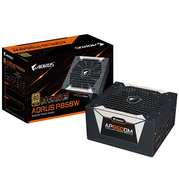 GIGABYTE GP-AP850GM enhed til strømforsyning 850 W 20+4 pin ATX ATX Sort