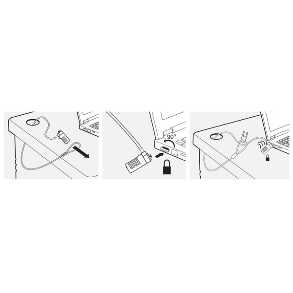 Ewent EW1241 kabellås Sølv 1,5 m