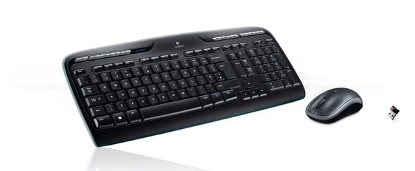 Logitech Wireless Combo MK330 tangentbord Mus inkluderad Kontor USB QWERTY Amerikanskt internationellt Svart