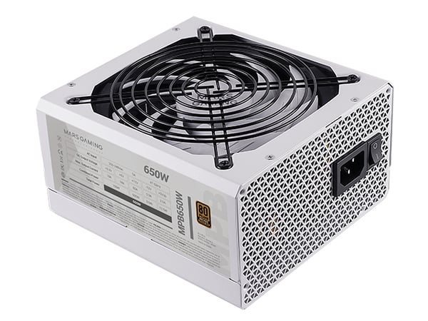 Mars Gaming MPB650 strömförsörjningsenheter 650 W 24-pin ATX ATX Vit