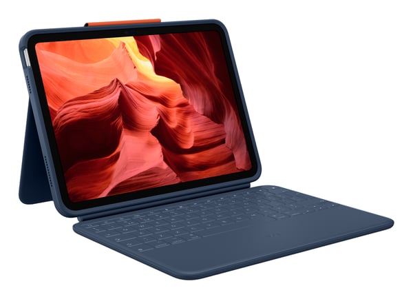 Logitech Rugged Combo 4 QWERTY Engelska (Storbritannien) Smart Connector Blå