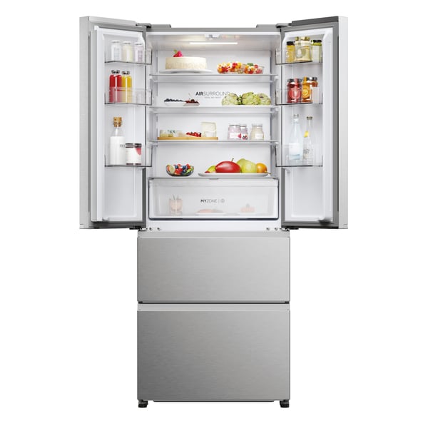 Haier HFR3718ENMM Fritstående 402 L Rustfrit stål