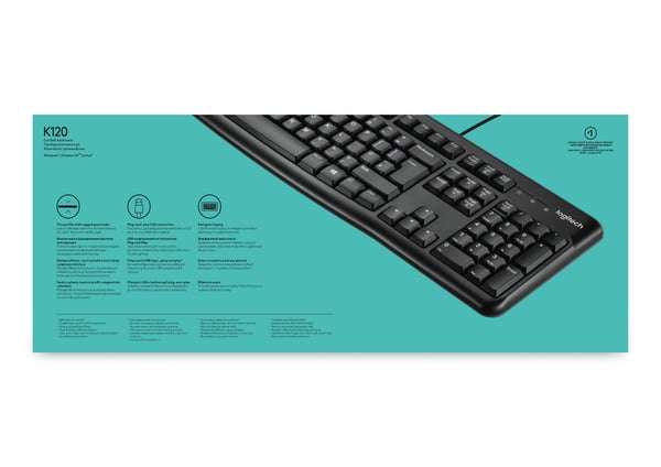 Logitech K120 - Tastatur - USB - Belgien