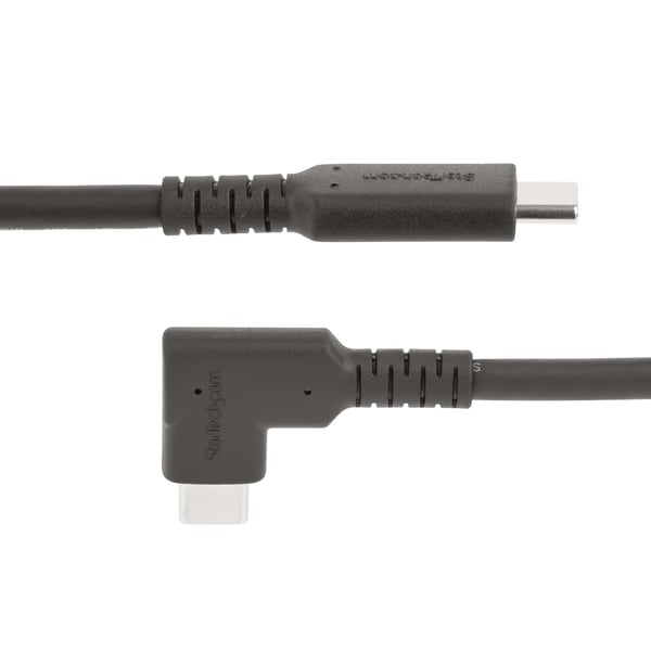 StarTech.com 1 m USB-C Kabel Vinklet, USB C til USB C Kabel, 4K, 100W - USB-kabel - 24-pin USB-C (