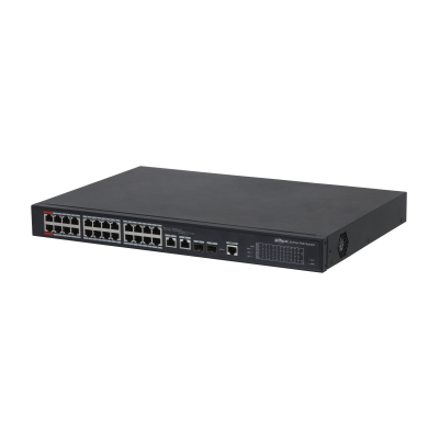 Dahua Technology PoE DH-PFS4226-24ET-360-V3 netværksswitch Administreret L2 Gigabit Ethernet (10/100/1000) Strøm over Ethernet (PoE) Sort