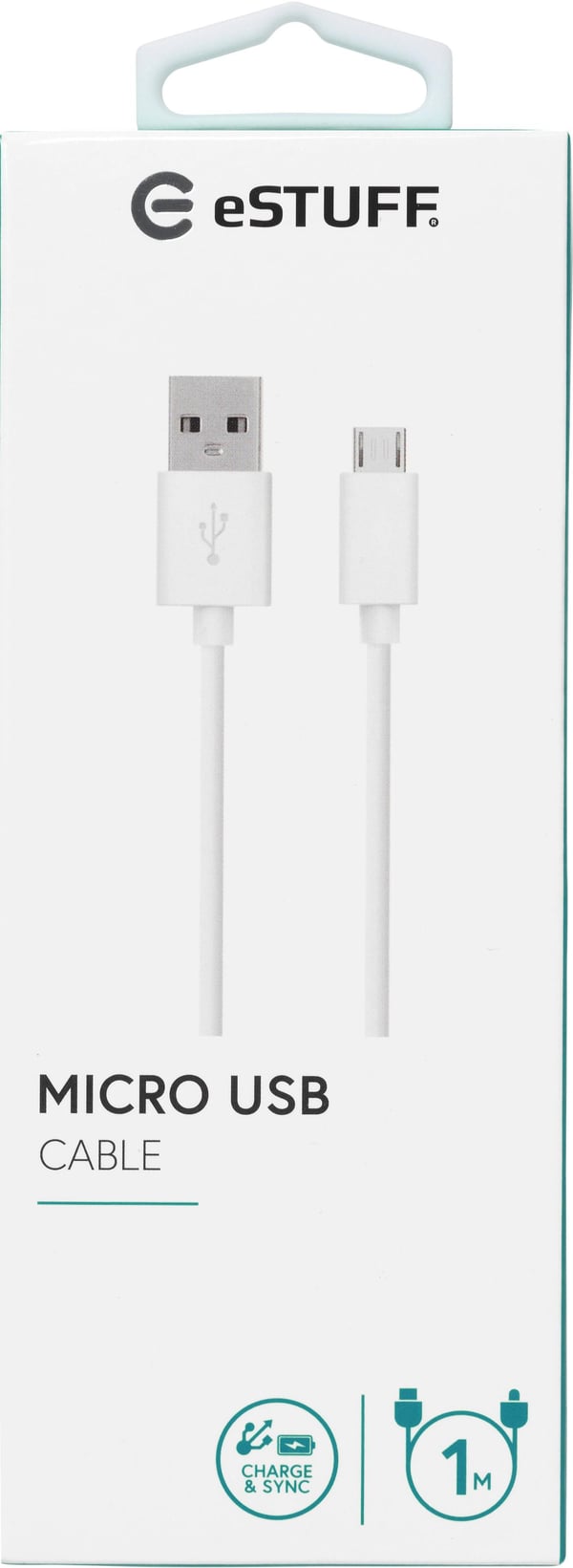 eSTUFF ES603007 USB-kabel USB 2.0 1 m USB A Micro-USB B Hvid