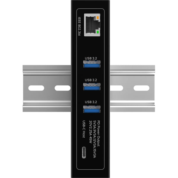 InLine 35396I gränssnittshubbar USB 3.2 Gen 1 (3.1 Gen 1) Type-C 5000 Mbit/s Svart