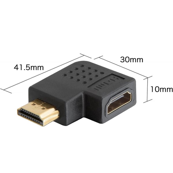 Techly HDMI M/F 270° Sort