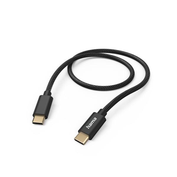 Hama Fabric USB-kabel USB 2.0 1,5 m USB C 0,48 Gbit/sek. Sort
