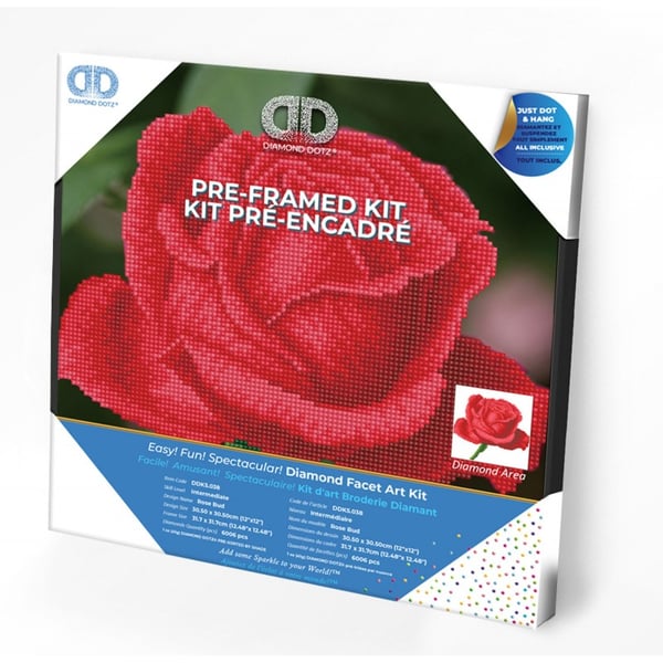 Diamond Dotz Rose Bud with Frame