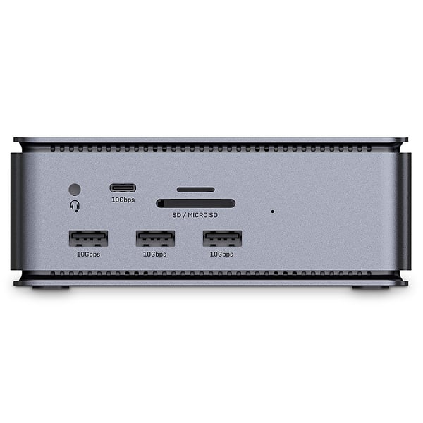 Lindy 43372 kannettavien tietokoneiden telakka ja porttitoistin Telakointi USB4 Antrasiitti