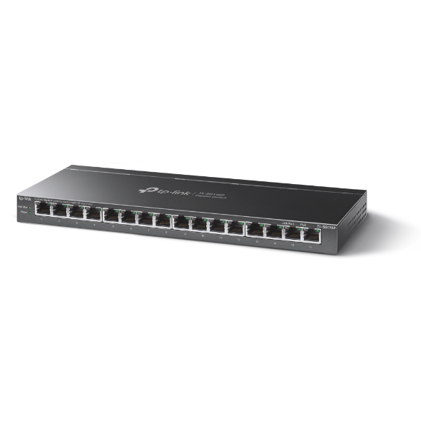 TP-Link TL-SG116P nätverksswitchar Ohanterad Gigabit Ethernet (10/100/1000) Strömförsörjning via Ethernet (PoE) stöd Svart