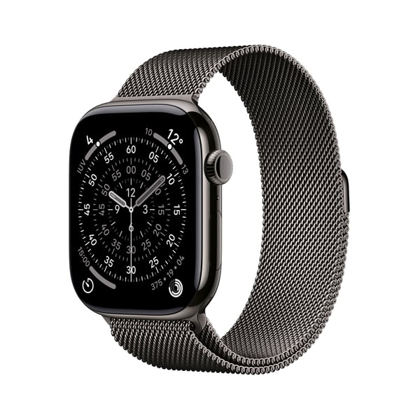 Apple Watch Series 11 OLED 46 mm Digitaalinen 416 x 496 pikseliä Kosketusnäyttö 5G Titaani Wi-Fi GPS (satelliitti) Apple Watch Series 11 OLED 46 mm Digitaalinen 416 x 496 pikseliä Kosketusnäyttö 5G Titaani Wi-Fi GPS (satelliitti)