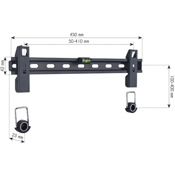Techly ICA-PLB 139M TV-kiinnike 139,7 cm (55") Musta