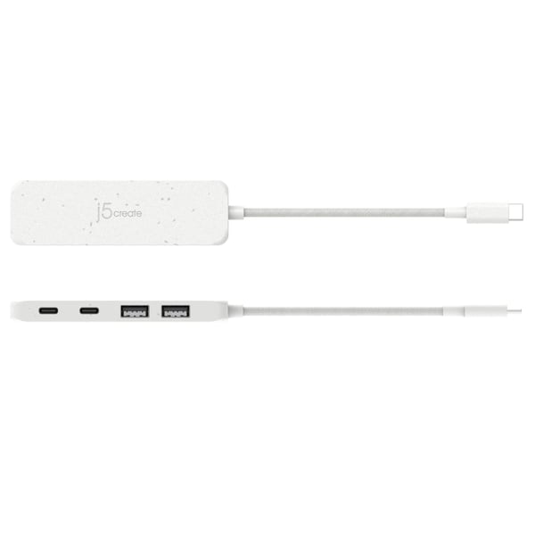 j5create Miljövänlig USB-C till 4-portars hubb för typ-C och typ-A Gen 2