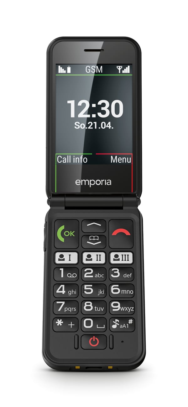 Emporia SIMPLICITYglam 7,11 cm (2.8") 106 g Hvid Senior telefon