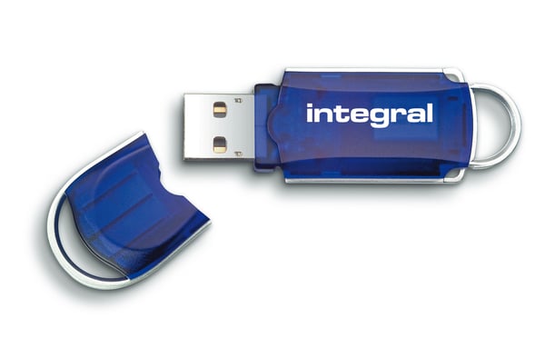 Integral INFD128GBCOUR USB-nøgle 128 GB USB Type-A 2.0 Blå, Sølv