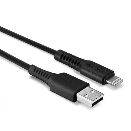 Lindy 31320 Lightning kabel 1 m Sort